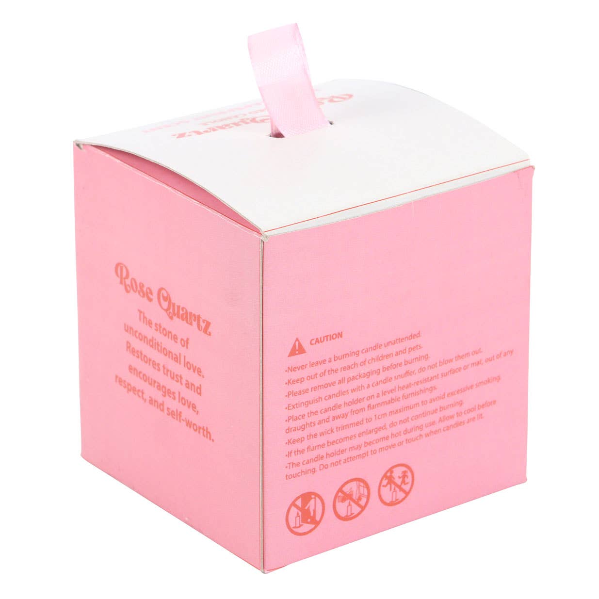 The Sun Rose Quartz Crystal Chip Candle