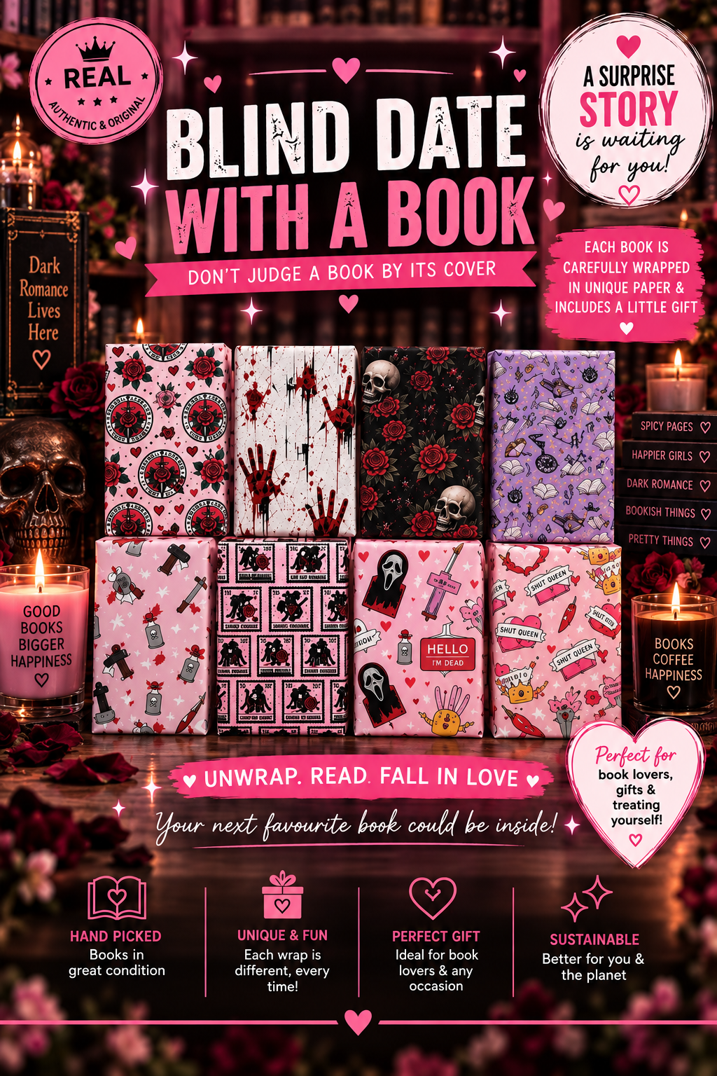 ✨ Blind Date with a Book – Surprise Book & Treats Bundle ✨