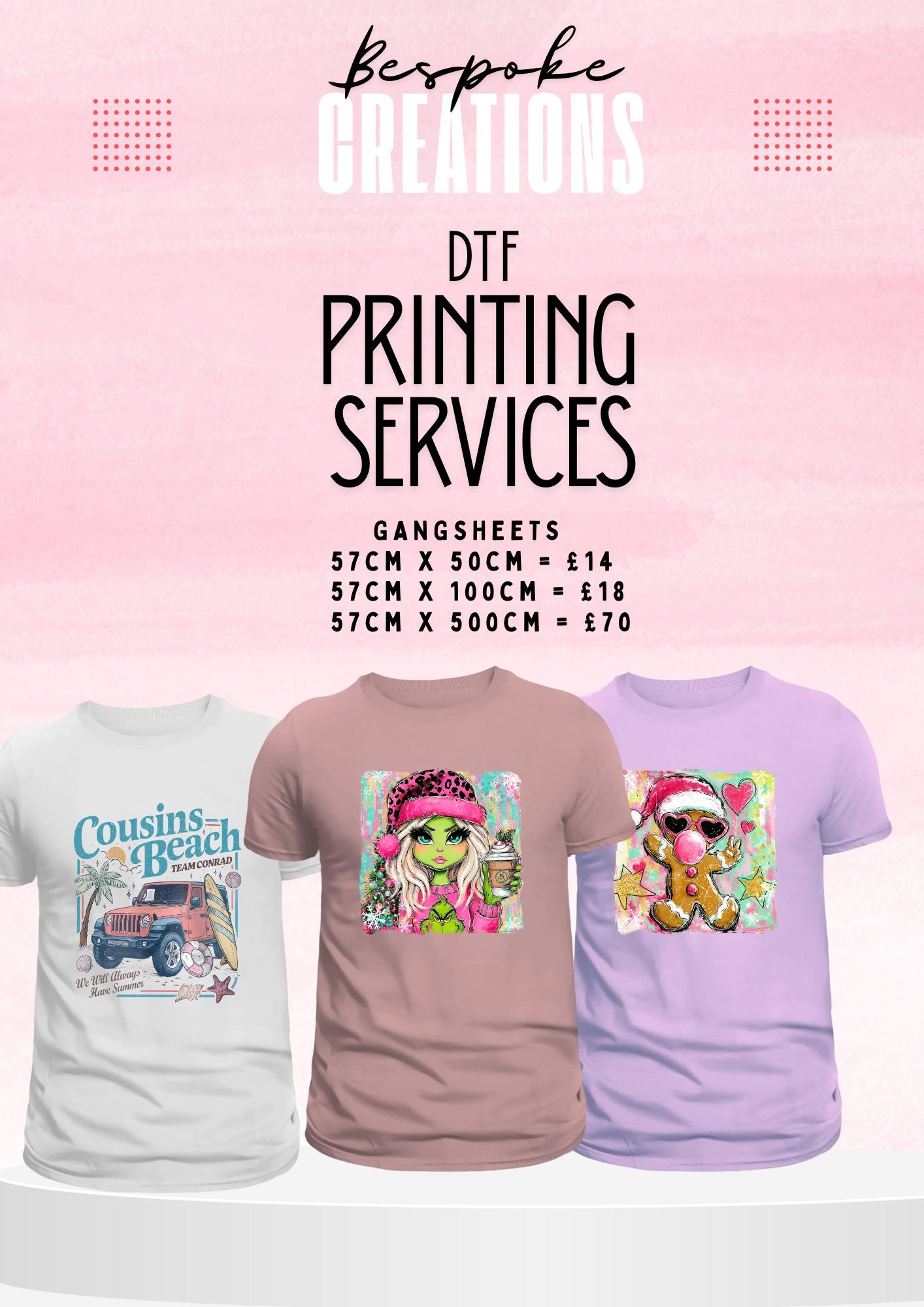 DTF Gang Sheet Print Service