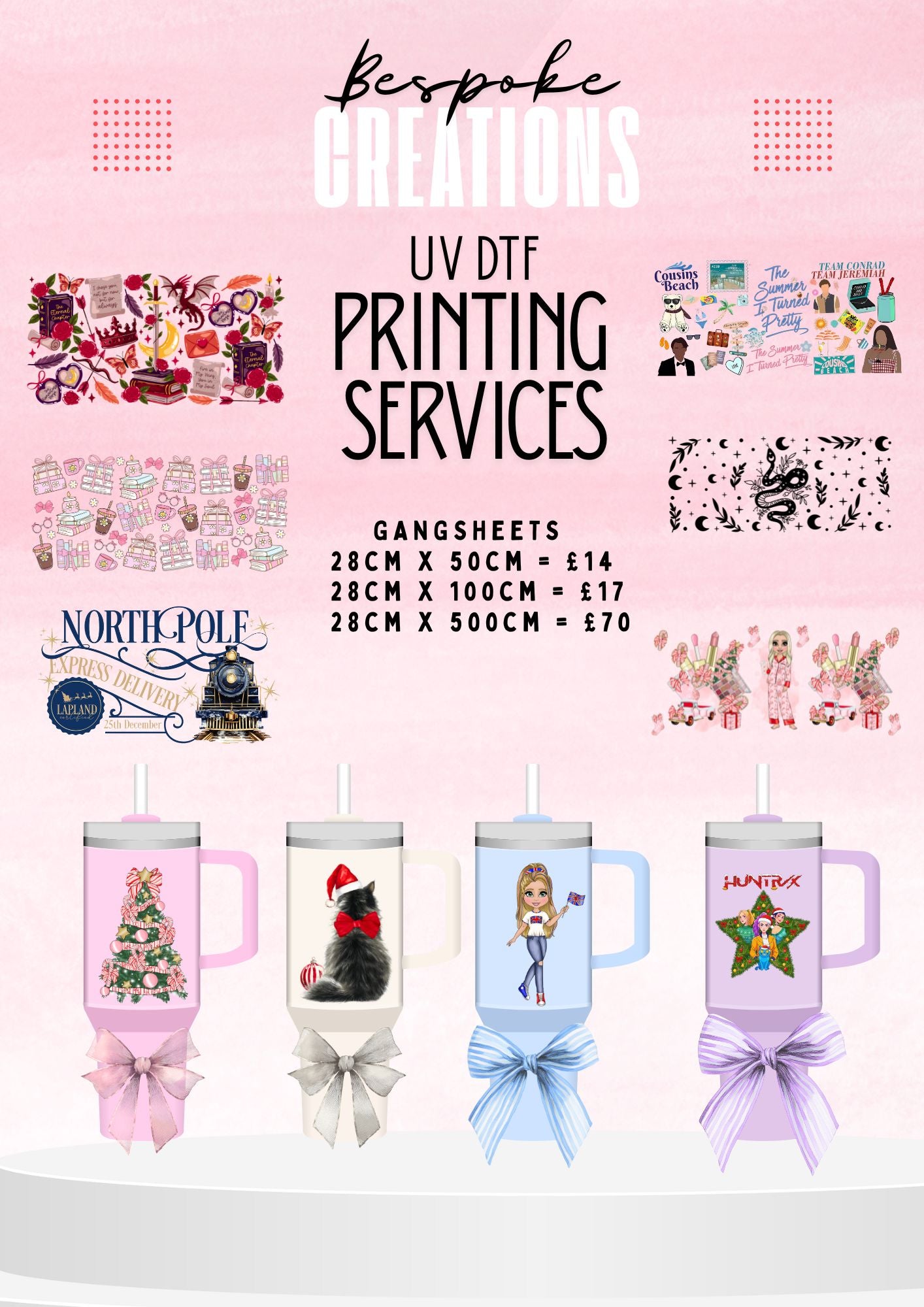 UV DTF Gang Sheet Print Service