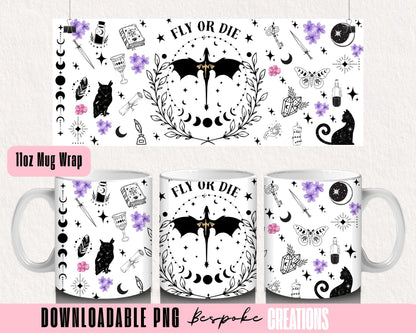 11oz Mug Fantasy Design Download - Purple B