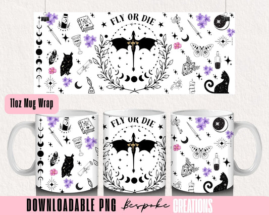 11oz Mug Fantasy Design Download - Purple B