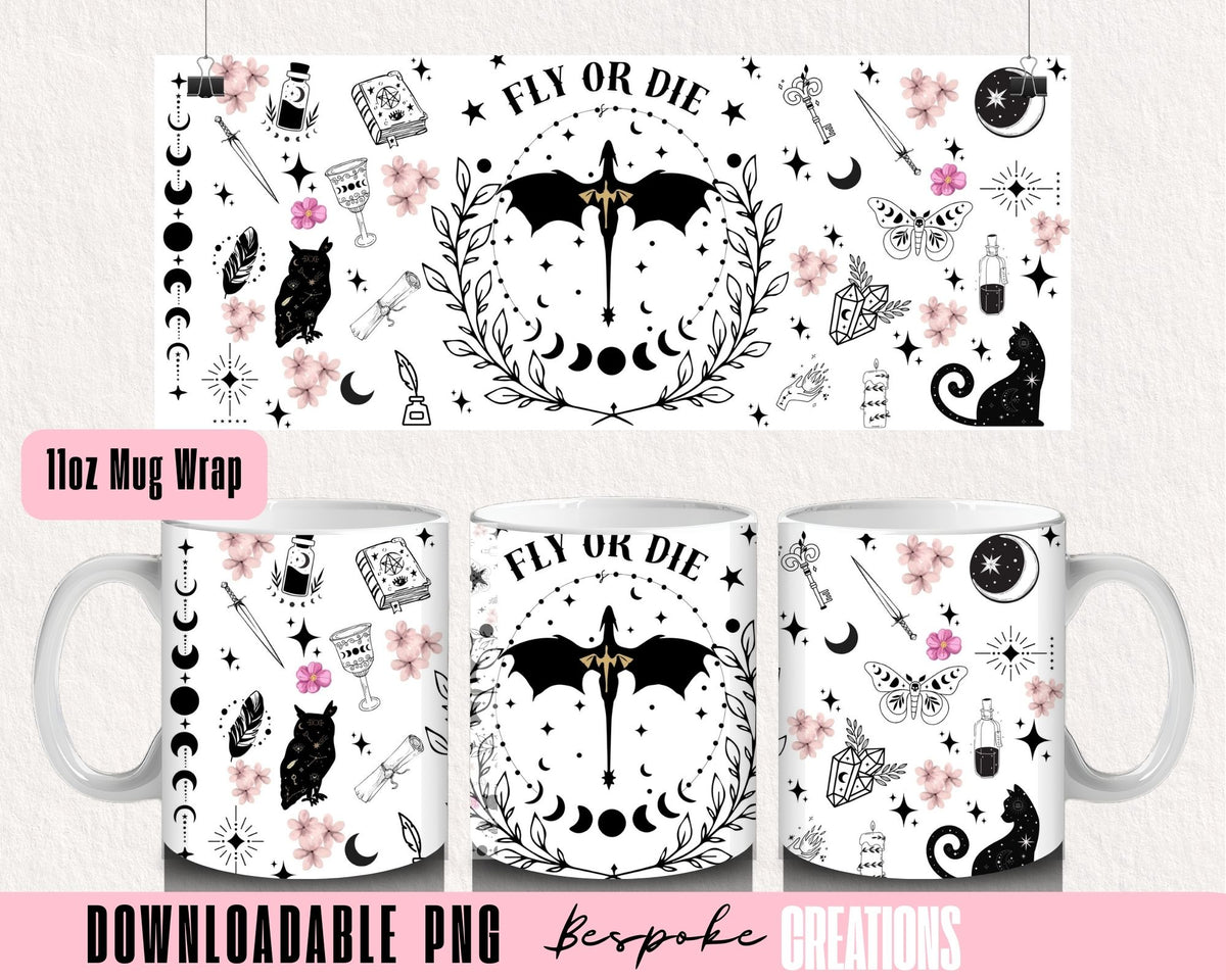 11oz Mug Pink Fantasy Design Download - Pink B