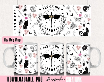 11oz Mug Pink Fantasy Design Download - Pink B