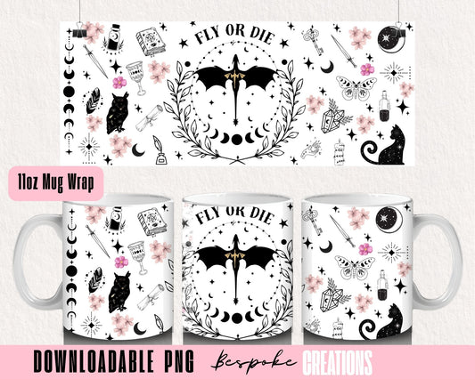 11oz Mug Pink Fantasy Design Download - Pink B