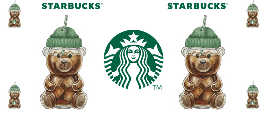 16oz Starbucks Bear Inspired Wrap Design