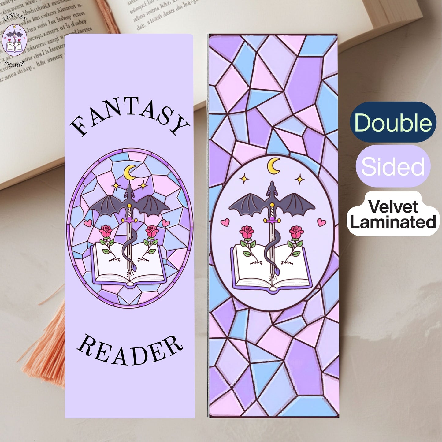 Soft Touch Laminated Bookmark