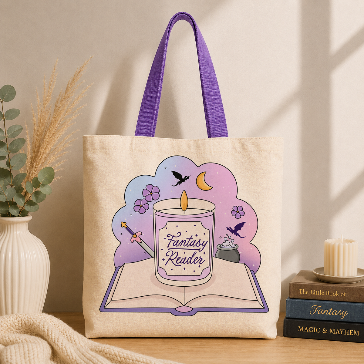 Bookish Canvas Tote Bag