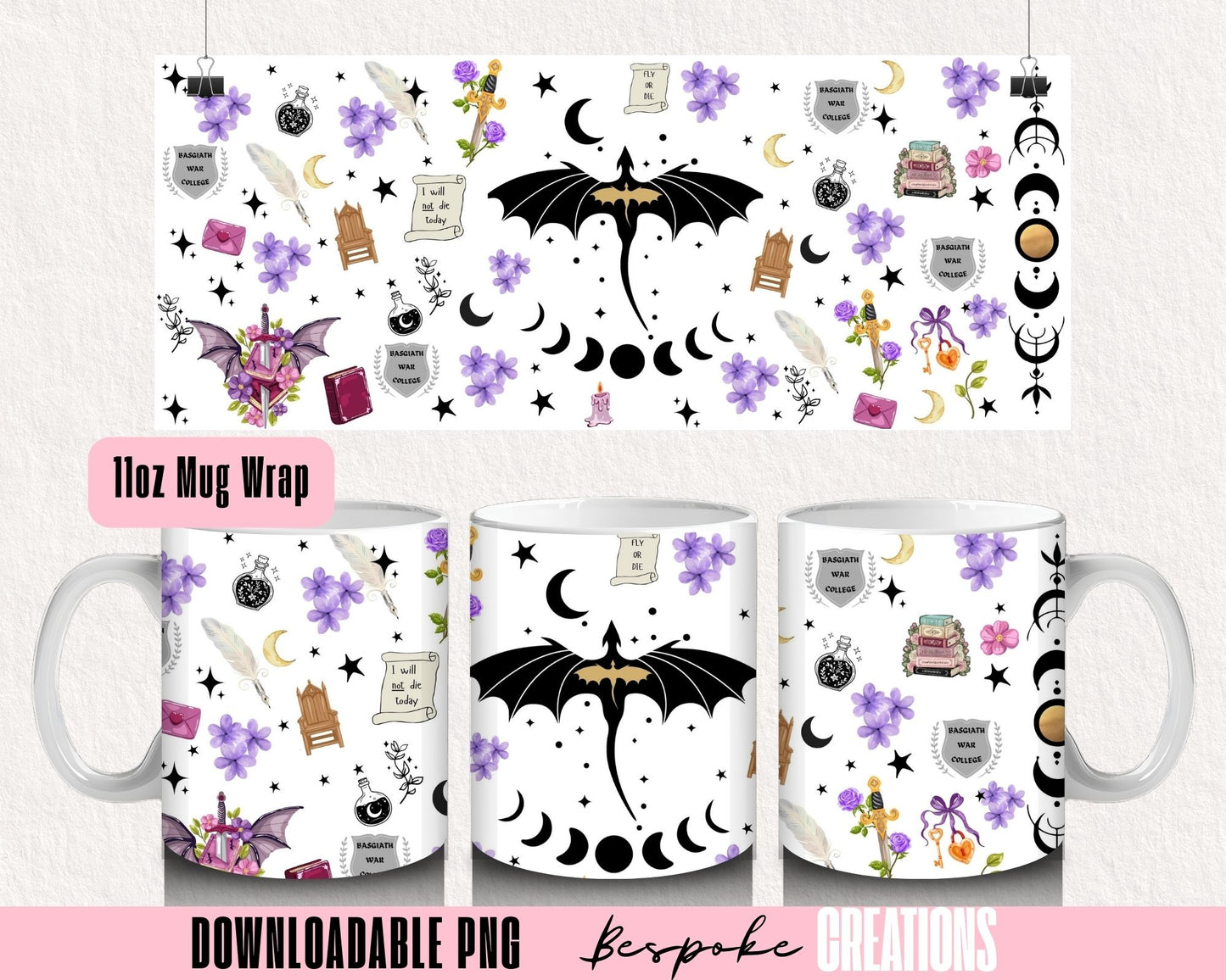 11oz Mug Fantasy Design Download Purple A