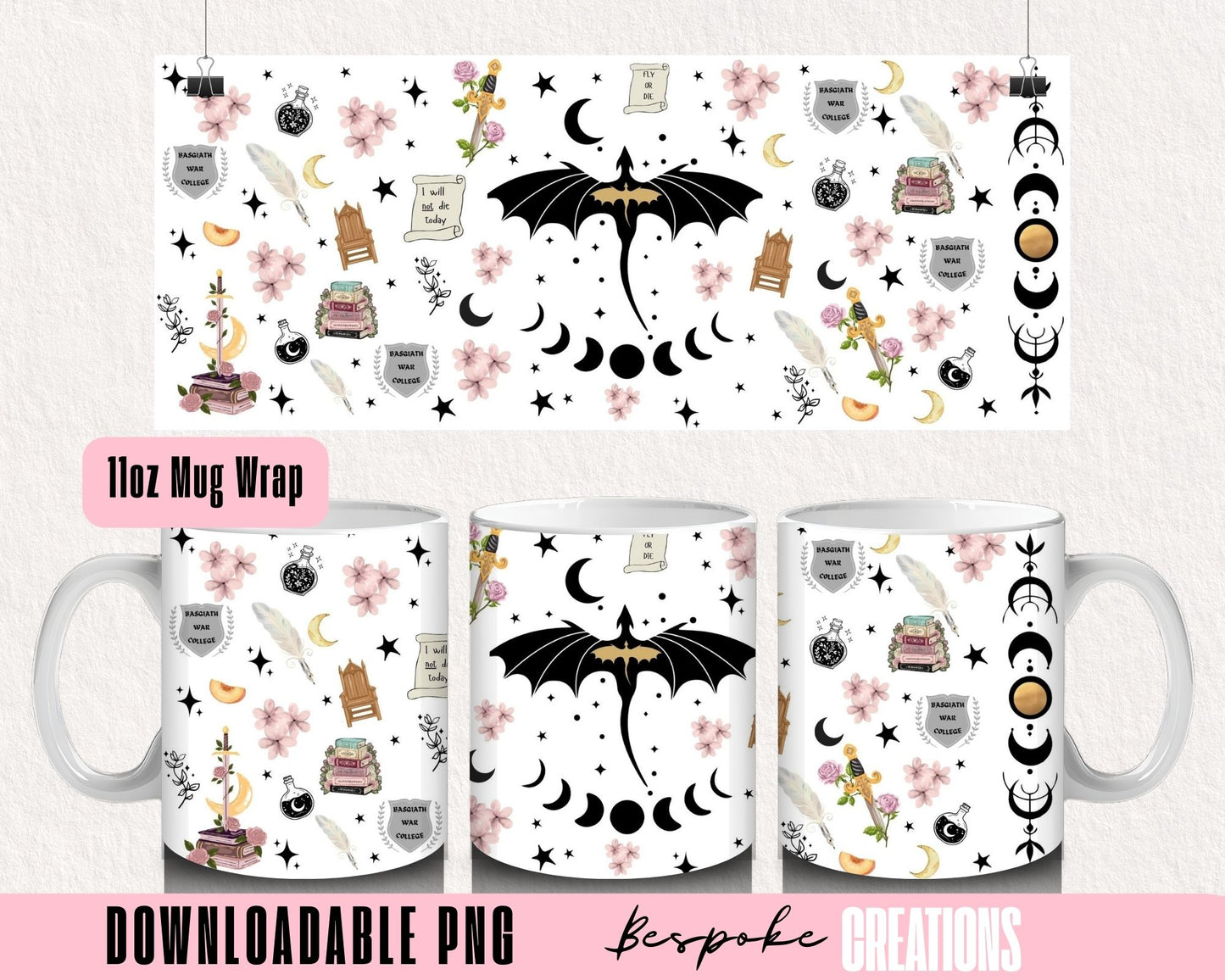 11oz Mug Fantasy Design Download - Pink A