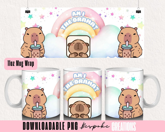 11oz Mug Cute Capybara Design Download
