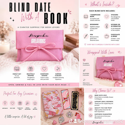 ✨ Deluxe Blind Date with a Book  – Surprise Book & Treats Bundle ✨