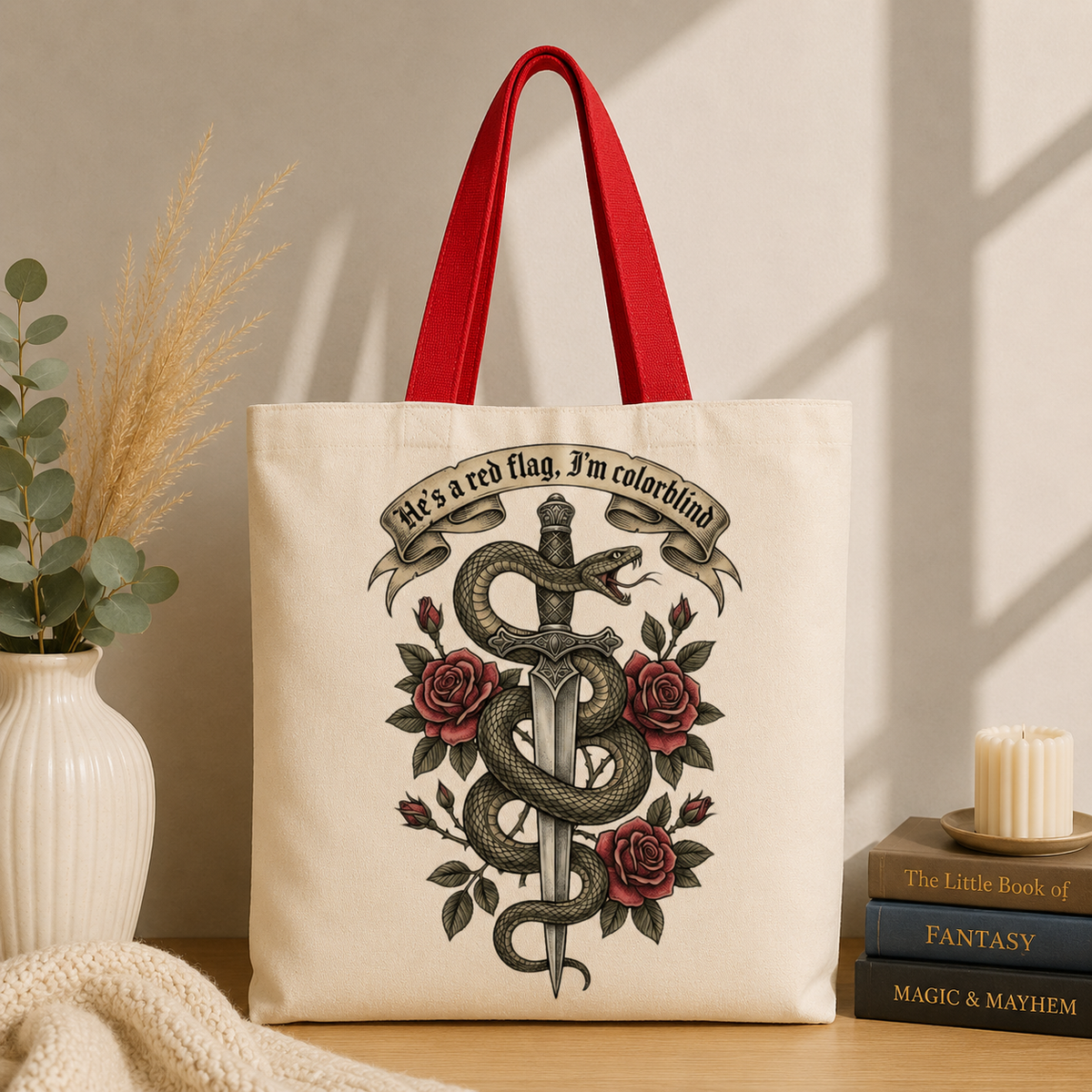Bookish Canvas Tote Bag