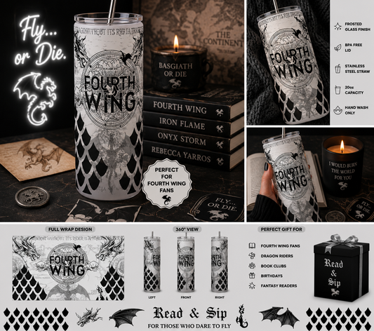 20oz Frosted Glass Tumbler + Metal Straw