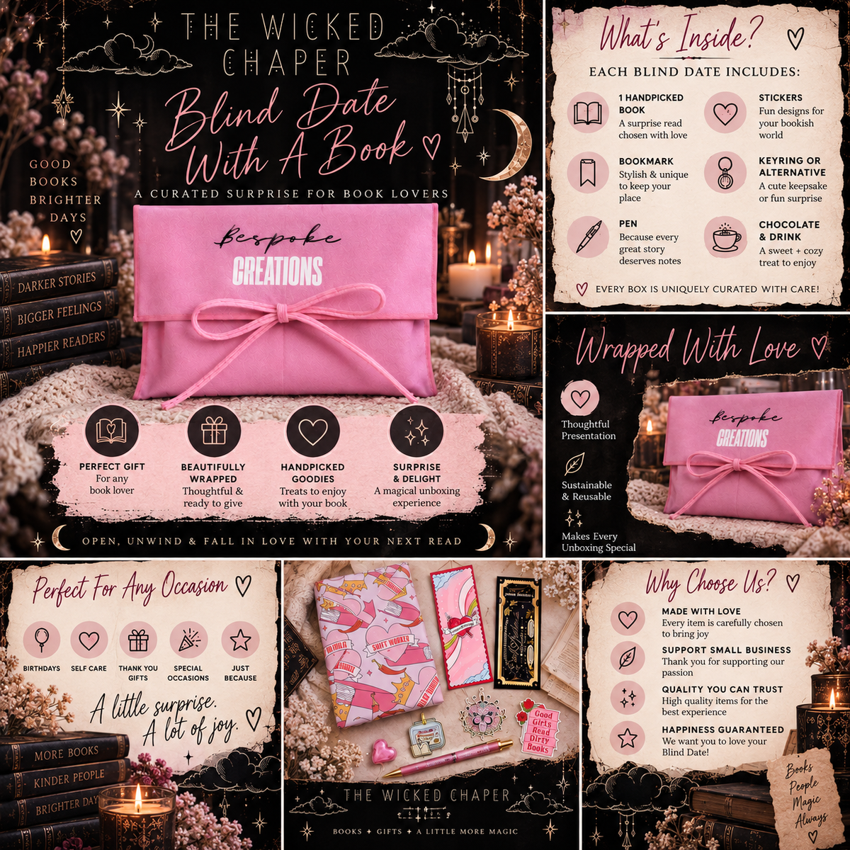 ✨ Deluxe Blind Date with a Book  – Surprise Book & Treats Bundle ✨