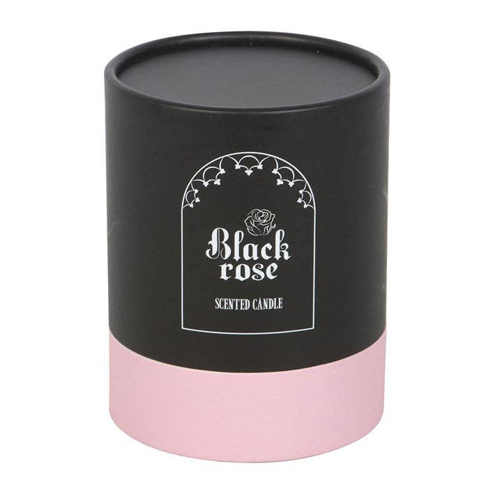 Gothic Black Rose Scented Candle with 3D Roses